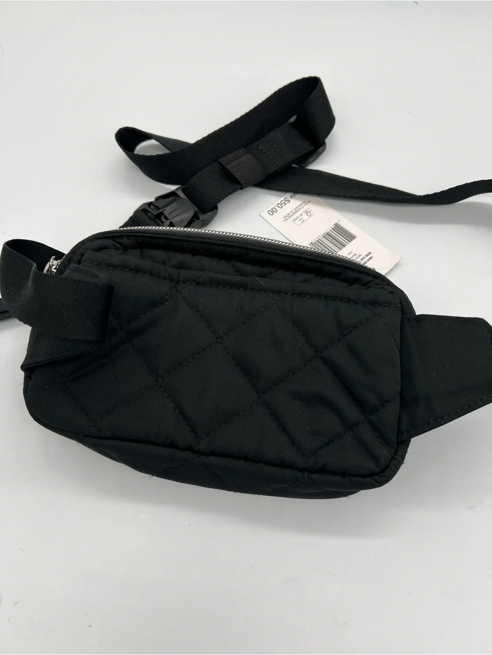 Vera Bradley Black Quilted Belt Bag / fanny pack with Adjustable Strap
